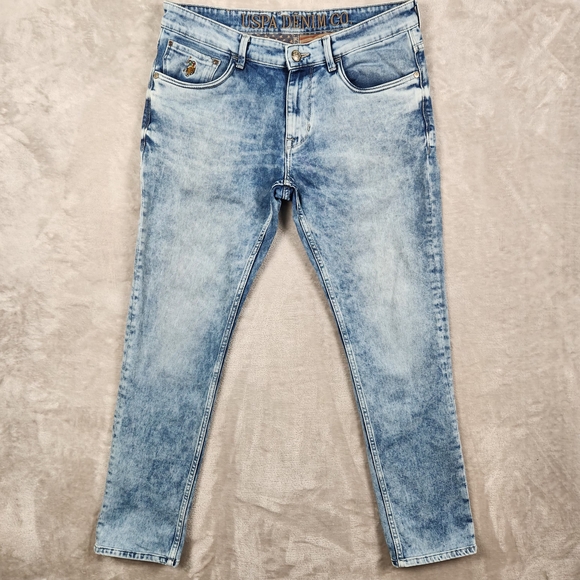U.S. Polo Assn. Other - U.S. Polo Assn. Jeans Brandon Men's Acid Wash Blue Slim Tapered Size W33